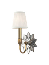 Barton 1-Light Wall Sconce in Aged Brass.